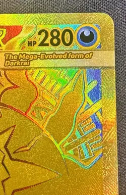 Mega Darkrai EX 120/084 Hyper Rare Gold Full Art Holo Pokemon TCG English NM - Image 3