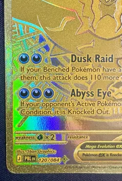 Mega Darkrai EX 120/084 Hyper Rare Gold Full Art Holo Pokemon TCG English NM - Image 5