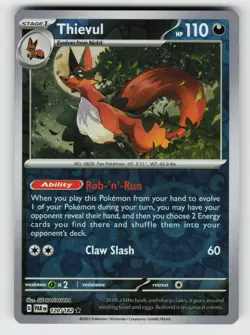 Thievul 120/182 Paradox Rift R Reverse Holo NM/M Pokemon - Image 1