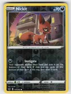 Nickit 125/202 Sword & Shield C Reverse Holo NM/M Pokemon - Image 1