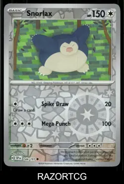 SNORLAX 144/191 C SURGING SPARKS POKEMON REVERSE HOLO NM/M - Image 1