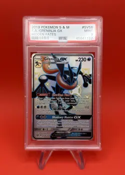 Pokemon Greninja GX Hidden Fates Full Art #SV56 PSA 9 Mint - Image 1