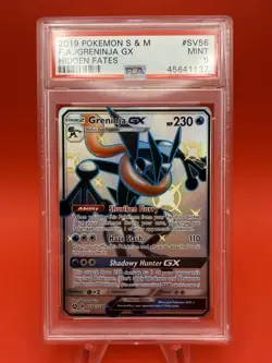 Pokemon Greninja GX Hidden Fates Full Art #SV56 PSA 9 Mint - Image 5