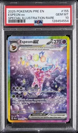 2025 POKEMON PRE EN-PRISMATIC EVOLUTIONS #155 ESPEON EX PSA 10 - Image 1