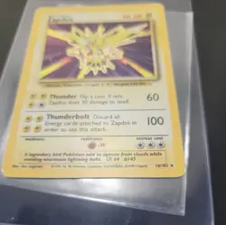 Zapdos 016/102 Base Set Holo vintage Pokemon - Image 2