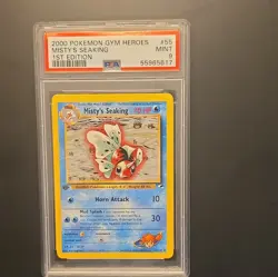 Pokemon PSA 9 Misty's Seaking 55 Gym Heroes 1st Edition 2000 English - Image 1