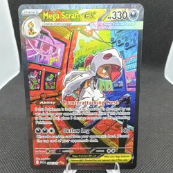 Mega Scrafty EX 285/217 Ascended Heroes Secret Rare Full Art Holo ENG 330 HP - Image 1