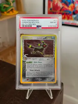 Umbreon 17/113 Reverse Holo Stamped EX Delta Species Pokemon TCG PSA 8 - Image 1