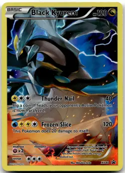 Black Kyurem XY80 Holo Promo XY Promo Pokemon Lightly Played - Image 2