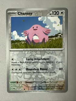 Pokemon TCG * SV Twilight Masquerade * 133/167 Chansey REVERSE HOLO Common * NM - Image 1