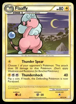 Flaaffy 42/123 Uncommon HeartGold & SoulSilver Pokemon MP - Image 1