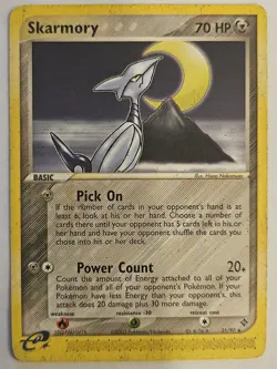Skarmory 21/97 EX Dragon 2003 Vintage NonHolo Rare Pokemon TCG HP - Image 1