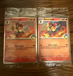 Pokemon TCG Armarouge 012 Best Buy Release Promo x2 Sealed English Pitch Black - Image 1