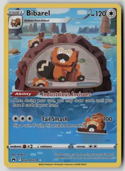 Bibarel GG25/GG70 Holo Crown Zenith Galarian Gallery Pokemon NM - Image 1