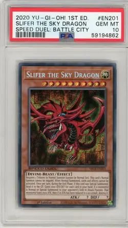 2020 YU-GI-OH! SPEED DUEL: BATTLE CITY BOX 1ST ED - SLIFER THE SKY DRAGON PSA 10 - Image 1