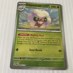Pokemon TCG Whimsicott Master Ball Pattern Prismatic Evolutions Card 008/131 - Image 1