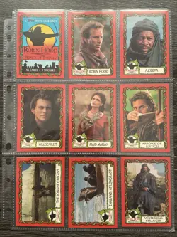 Robin Hood Prince Of Thieves Set Of 55 Trading Cards & 9 Stickers - Topps 1991 - Image 2