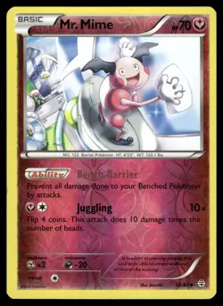 Mr. Mime 52/83 Uncommon Generations Pokemon Reverse Holo Moderately Played - Image 1