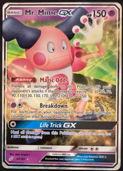 Mr. Mime GX 67/181 Holo GX Rare Team Up Pokemon Holo Near Mint - Image 2