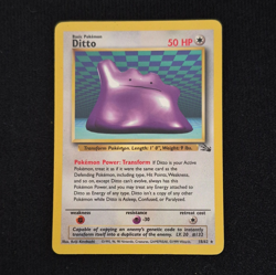 Pokemon TCG Ditto 18/62 Fossil Rare Unlimited Regular EN 50 HP Basic - Image 1