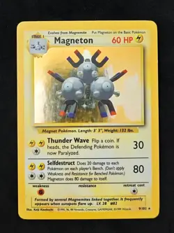 ⚡ Magneton ⚡ 9/102 – Base Set – WOTC 1999 – Holo Rare – Pokemon TCG - Image 1