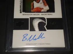 2023 UPPER DECK EXQUISITE BRANDON MILLER ROOKIE NIKE PATCH AUTOGRAPH 1 OF 1 - Image 5