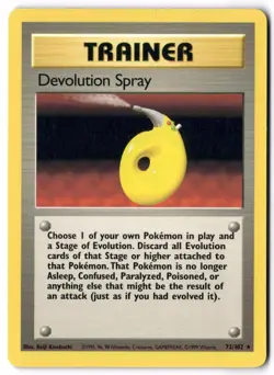 Pokemon Card - Devolution Spray 72/102 Non Holo Rare - Base Set Unlimited - NM - Image 1
