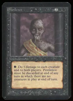 1993 MTG Magic the Gathering Card Alpha Pestilence Raw NM Gaming Card TCG - Image 1