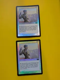 Samite Pilgrim x2 CLeric. MTG 2 Card. Planeshift.OLD VINTAGE FOIL - Image 1