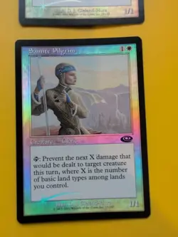 Samite Pilgrim x2 CLeric. MTG 2 Card. Planeshift.OLD VINTAGE FOIL - Image 2