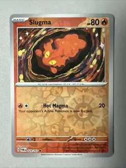 Pokemon TCG * SV Twilight Masquerade * 28/167 Slugma REVERSE HOLO Common * NM - Image 1