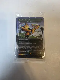 Paradise Chocobo, Birds of Paradise (Borderless) FF 483 FOIL+ Foil Lands SEALED - Image 1