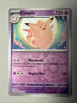 Pokemon TCG * SV Twilight Masquerade * 79/167 Clefable REVERSE HOLO Uncommon NM - Image 1