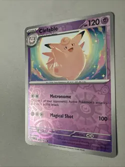 Pokemon TCG * SV Twilight Masquerade * 79/167 Clefable REVERSE HOLO Uncommon NM - Image 2