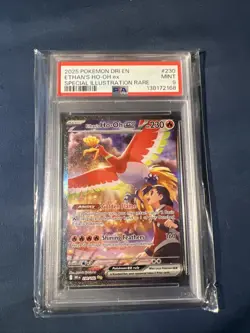 2025 POKEMON DESTINED RIVALS SPECIAL ILLUSTRATION RARE ETHAN'S HO-OH EX PSA 9 - Image 4