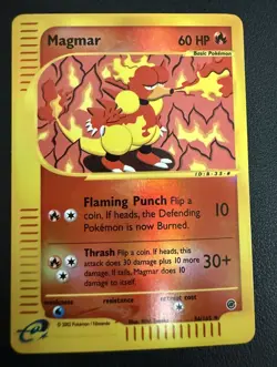 Pokemon TCG Magmar 86/165 Expedition Base Set Reverse Holo EN 60HP 2002 - Image 1