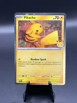 Pokemon Day Pikachu 051/162 30TH Anniversary Cosmo Holo - Image 1