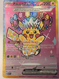 Pikachu ex 277/217 Special Illustration Rare SIR Ascended Heroes Pokemon TCG - Image 1