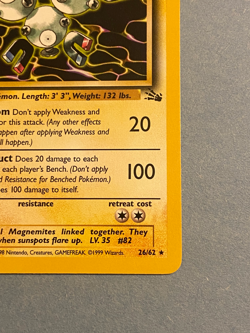 Magneton 26/62 Rare Fossil Pokemon Unlimited Near Mint - Image 2