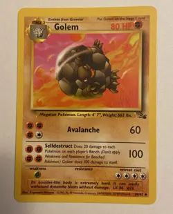 Golem 36/62 - Pokemon Fossil - Uncommon - LP NM Near Mint - Image 1