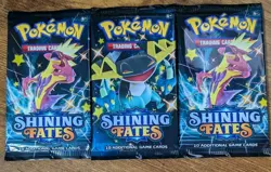Pokemon TCG - Shining Fates Factory Sealed Booster Packs x3 - SEALED - Image 1