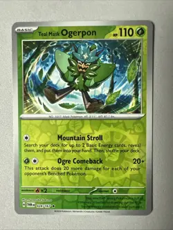 Pokemon TCG * SV Twilight Masquerade * 24/167 Teal Mask Ogerpon REVERSE Rare NM - Image 1