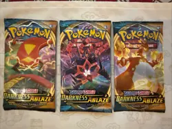 Darkness Ablaze Sword & Shield Booster Pack Pokemon English 3 Packs - Image 1