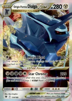 Origin Forme Dialga VSTAR 114/189 Holo VSTAR Rare Astral Radiance Pokemon NM - Image 1