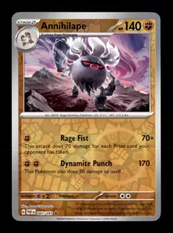 Annihilape 047/091 Rare Paldean Fates Pokemon Reverse Holo Near Mint - Image 1