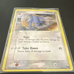 The Pokemon Company Tauros 005/017 POP Series 2 Rare Eng 70 HP Holo Basic - Image 3
