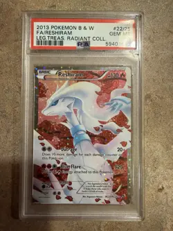 Pokemon TCG 2013 Reshiram RC22/RC25 PSA 10 Full Art Holo Ultra Rare - Image 2