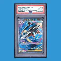Mega Sharpedo ex - 2025 Pokemon PFL EN - #127 - PSA 10 GEM MT - Image 1
