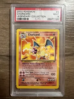 2002 POKEMON LEGENDARY COLLECTION #3 CHARIZARD PSA 9 - Image 1