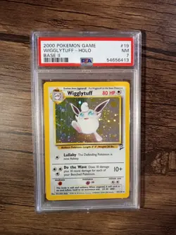 Wigglytuff 19/130 Base 2 Set Holo Rare Pokemon - PSA 7 NM - Image 1